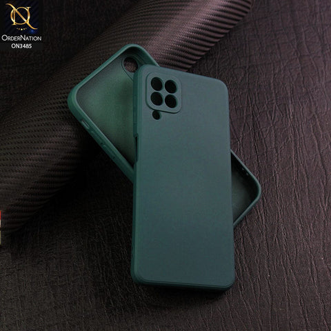 Samsung Galaxy M32 Cover - Dark Green - ONation Bold Series - HQ Liquid Silicone Elegant Colors Camera Protection Soft Case ( Fast Delivery )
