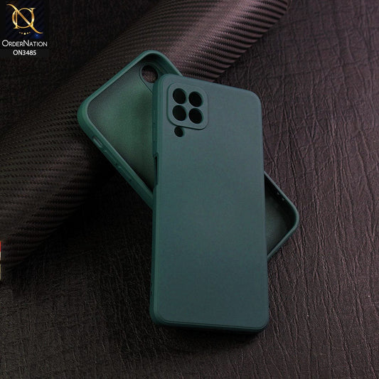 Samsung Galaxy M32 Cover - Dark Green - ONation Silica Gel Series - HQ Liquid Silicone Elegant Colors Camera Protection Soft Case