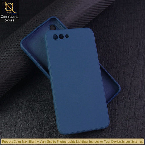 Oppo A3s Cover - Blue - ONation Silica Gel Series - HQ Liquid Silicone Elegant Colors Camera Protection Soft Case