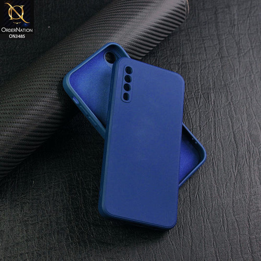 Samsung Galaxy A50 Cover - Blue - ONation Silica Gel Series - HQ Liquid Silicone Elegant Colors Camera Protection Soft Case