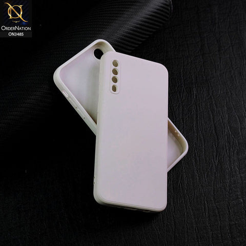 Samsung Galaxy A30s Cover - Off-White (Not Pure White) - ONation Bold Series - HQ Liquid Silicone Elegant Colors Camera Protection Soft Case ( Fast Delivery )