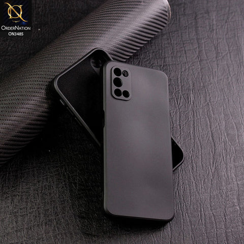 Oppo A52 Cover - Black - ONation Silica Gel Series - HQ Liquid Silicone Elegant Colors Camera Protection Soft Case