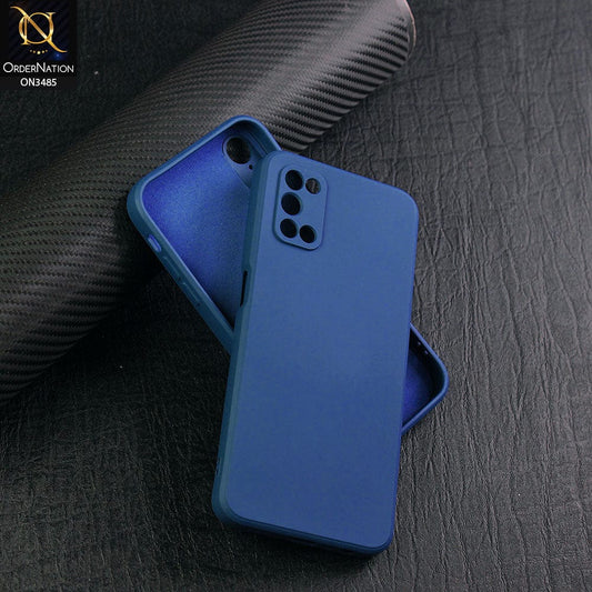 Oppo A52 Cover - Blue - ONation Silica Gel Series - HQ Liquid Silicone Elegant Colors Camera Protection Soft Case