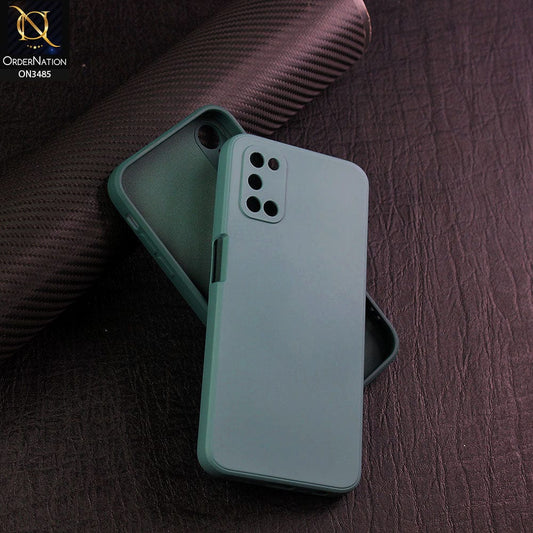 Oppo A52 Cover - Dark Green - ONation Silica Gel Series - HQ Liquid Silicone Elegant Colors Camera Protection Soft Case