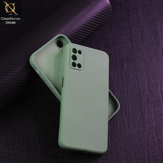 Oppo A72 Cover - Light Green - ONation Silica Gel Series - HQ Liquid Silicone Elegant Colors Camera Protection Soft Case