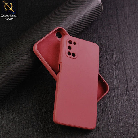 Oppo A92 Cover - Red - ONation Bold Series - HQ Liquid Silicone Elegant Colors Camera Protection Soft Case