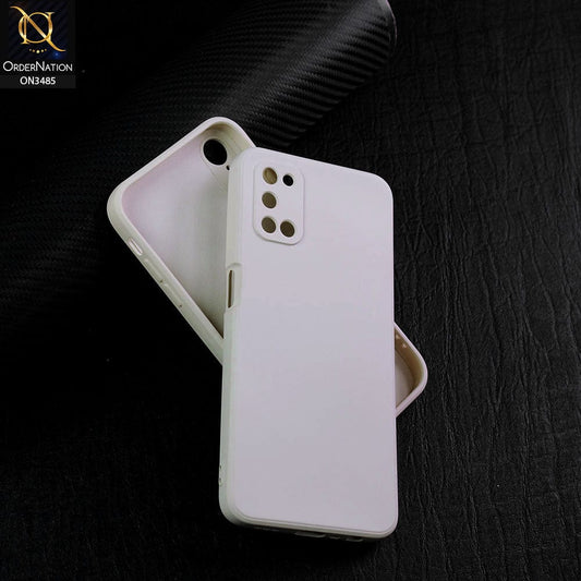 Oppo A52 Cover - Off-White (Not Pure White) - ONation Silica Gel Series - HQ Liquid Silicone Elegant Colors Camera Protection Soft Case
