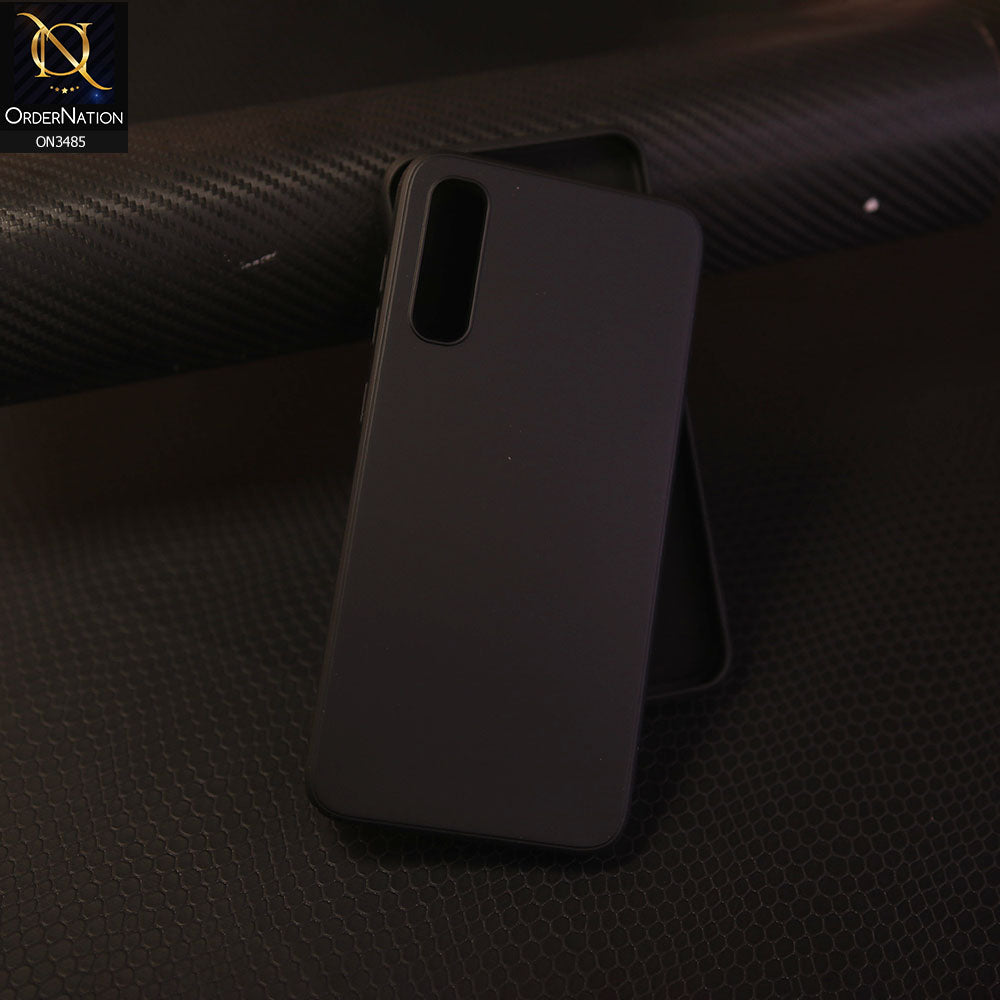 Samsung Galaxy A70 - Black - ONation Silica Gel Series - HQ Liquid Silicone Elegant Colors Camera Protection Soft Case