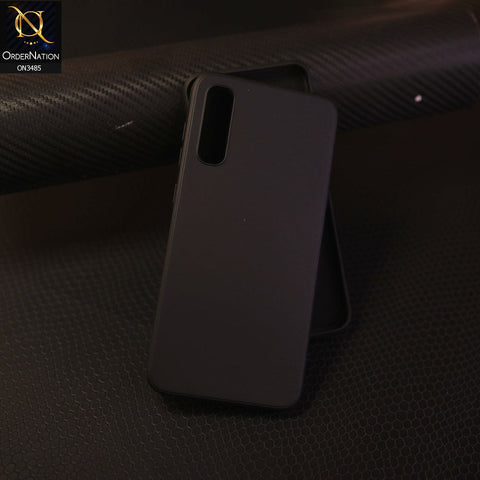 Samsung Galaxy A70 - Black - ONation Silica Gel Series - HQ Liquid Silicone Elegant Colors Camera Protection Soft Case