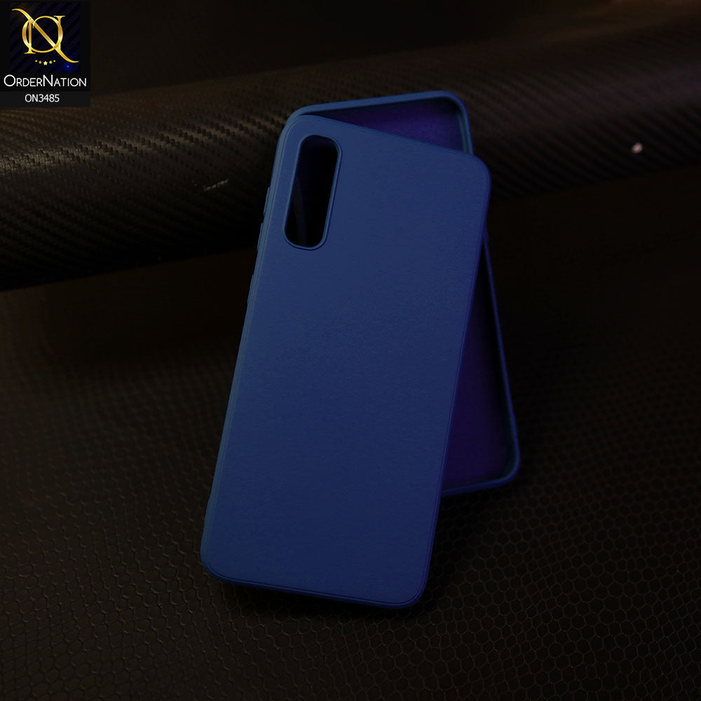 Samsung Galaxy A70s - Blue - ONation Silica Gel Series - HQ Liquid Silicone Elegant Colors Camera Protection Soft Case