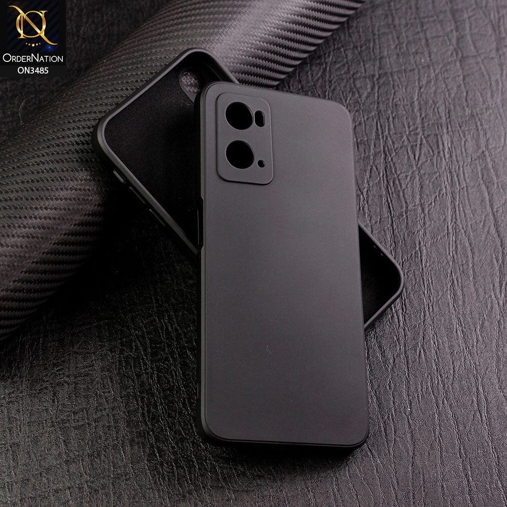 Oppo A36 Cover - Black - ONation Silica Gel Series - HQ Liquid Silicone Elegant Colors Camera Protection Soft Case