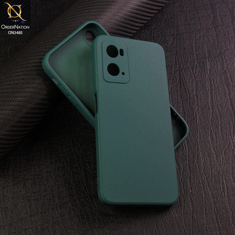 Oppo A76 Cover - Dark Green - ONation Bold Series - HQ Liquid Silicone Elegant Colors Camera Protection Soft Case ( Fast Delivery )