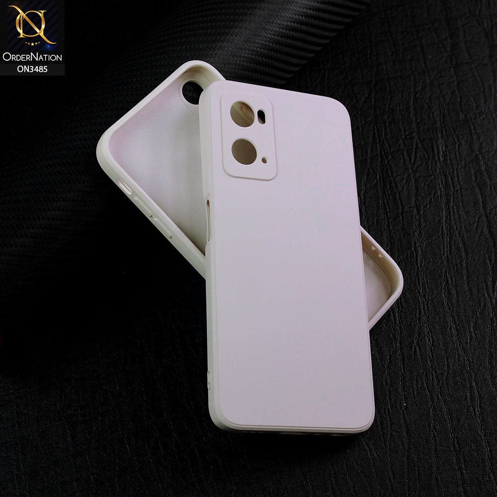 Oppo A36 Cover - Off-White (Not Pure White) - ONation Silica Gel Series - HQ Liquid Silicone Elegant Colors Camera Protection Soft Case