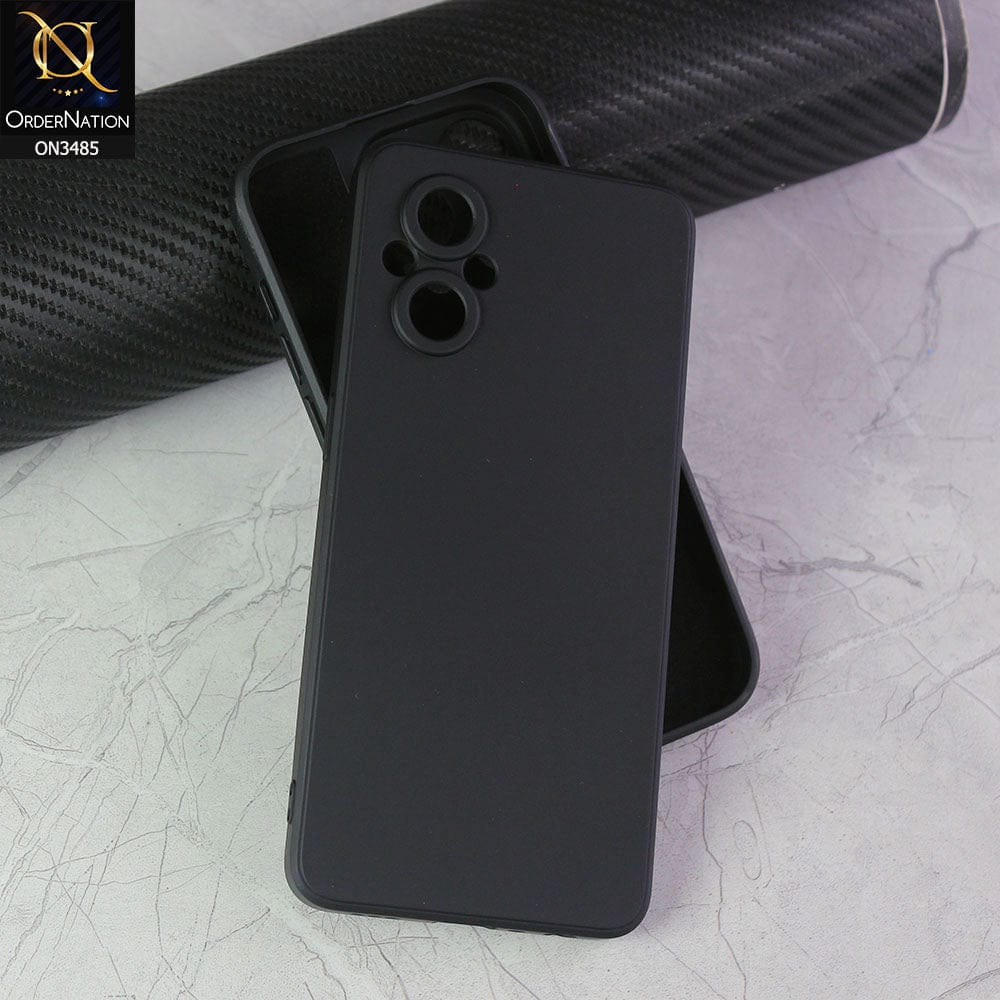 Oppo Reno 7 Lite Cover - Black - ONation Silica Gel Series - HQ Liquid Silicone Elegant Colors Camera Protection Soft Case