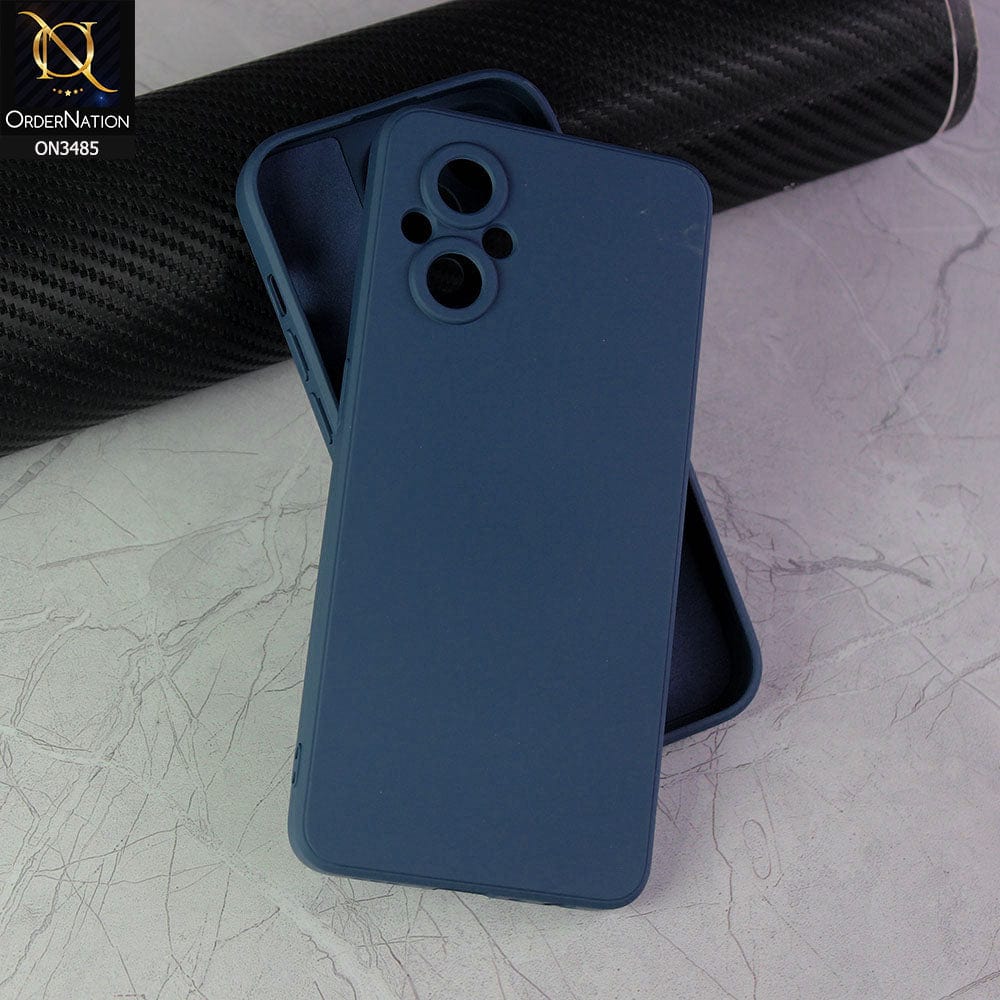 Oppo Reno 7 Lite Cover - Blue - ONation Silica Gel Series - HQ Liquid Silicone Elegant Colors Camera Protection Soft Case