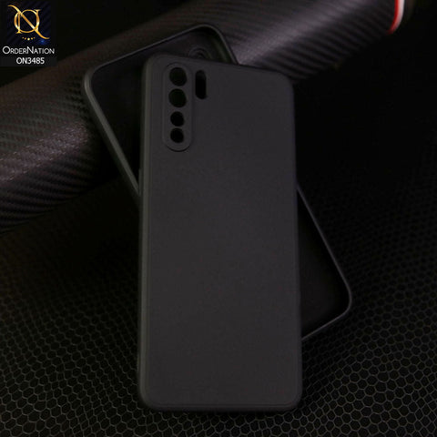 Oppo A91 Cover - Black - ONation Silica Gel Series - HQ Liquid Silicone Elegant Colors Camera Protection Soft Case