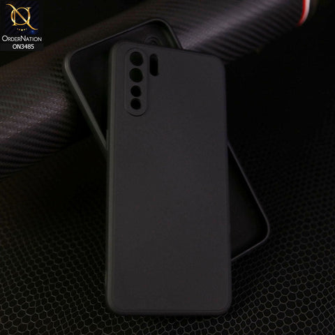 Oppo F15 Cover - Black - ONation Silica Gel Series - HQ Liquid Silicone Elegant Colors Camera Protection Soft Case