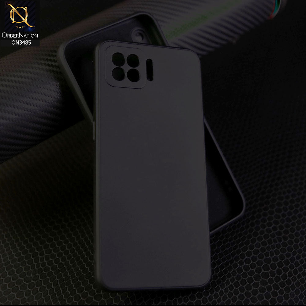 Oppo F17 Cover - Black - ONation Silica Gel Series - HQ Liquid Silicone Elegant Colors Camera Protection Soft Case