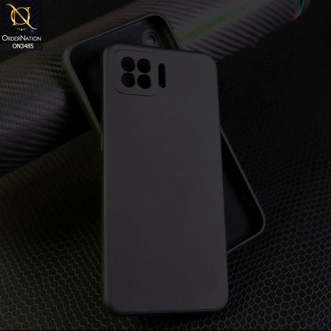 Oppo F17 Cover - Black - ONation Silica Gel Series - HQ Liquid Silicone Elegant Colors Camera Protection Soft Case