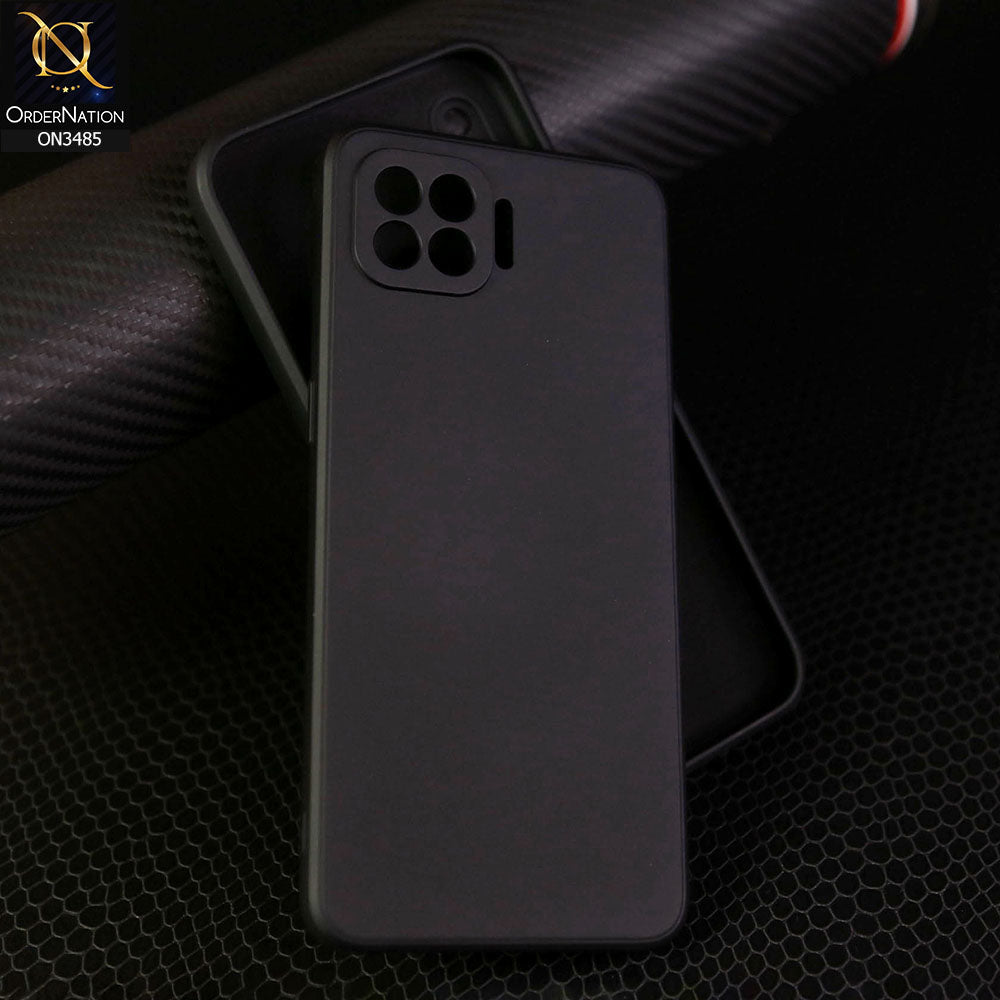 Oppo A93 Cover - Black - ONation Silica Gel Series - HQ Liquid Silicone Elegant Colors Camera Protection Soft Case