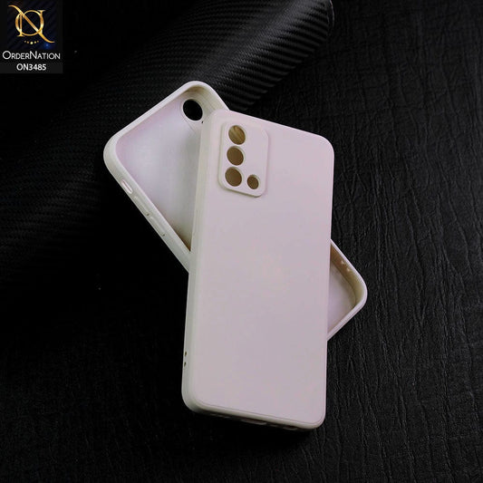 Oppo A74 Cover - Off-White (Not Pure White) - ONation Silica Gel Series - HQ Liquid Silicone Elegant Colors Camera Protection Soft Case