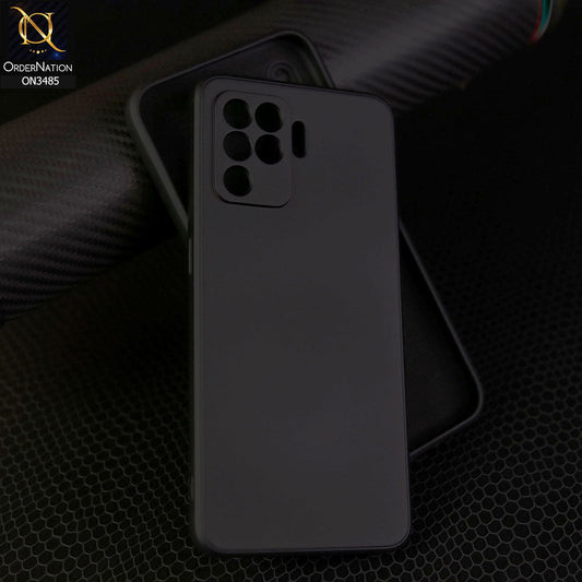 Oppo F19 Pro Cover - Black - ONation Silica Gel Series - HQ Liquid Silicone Elegant Colors Camera Protection Soft Case