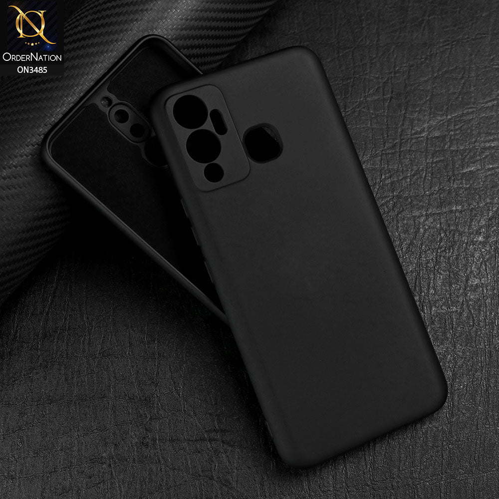 Infinix Hot 12 Play Cover - Black - ONation Silica Gel Series - HQ Liquid Silicone Elegant Colors Camera Protection Soft Case