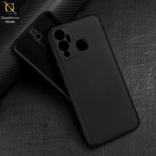 Infinix Hot 12 Play Cover - Black - ONation Silica Gel Series - HQ Liquid Silicone Elegant Colors Camera Protection Soft Case