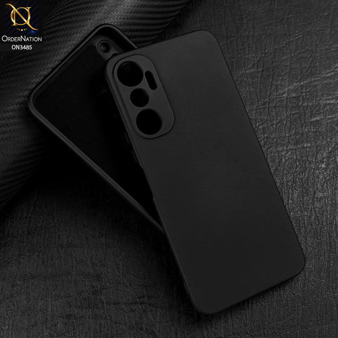 Infinix Hot 20 Cover - Black - ONation Silica Gel Series - HQ Liquid Silicone Elegant Colors Camera Protection Soft Case