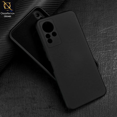 Infinix Note 11  Cover - Black - ONation Silica Gel Series - HQ Liquid Silicone Elegant Colors Camera Protection Soft Case
