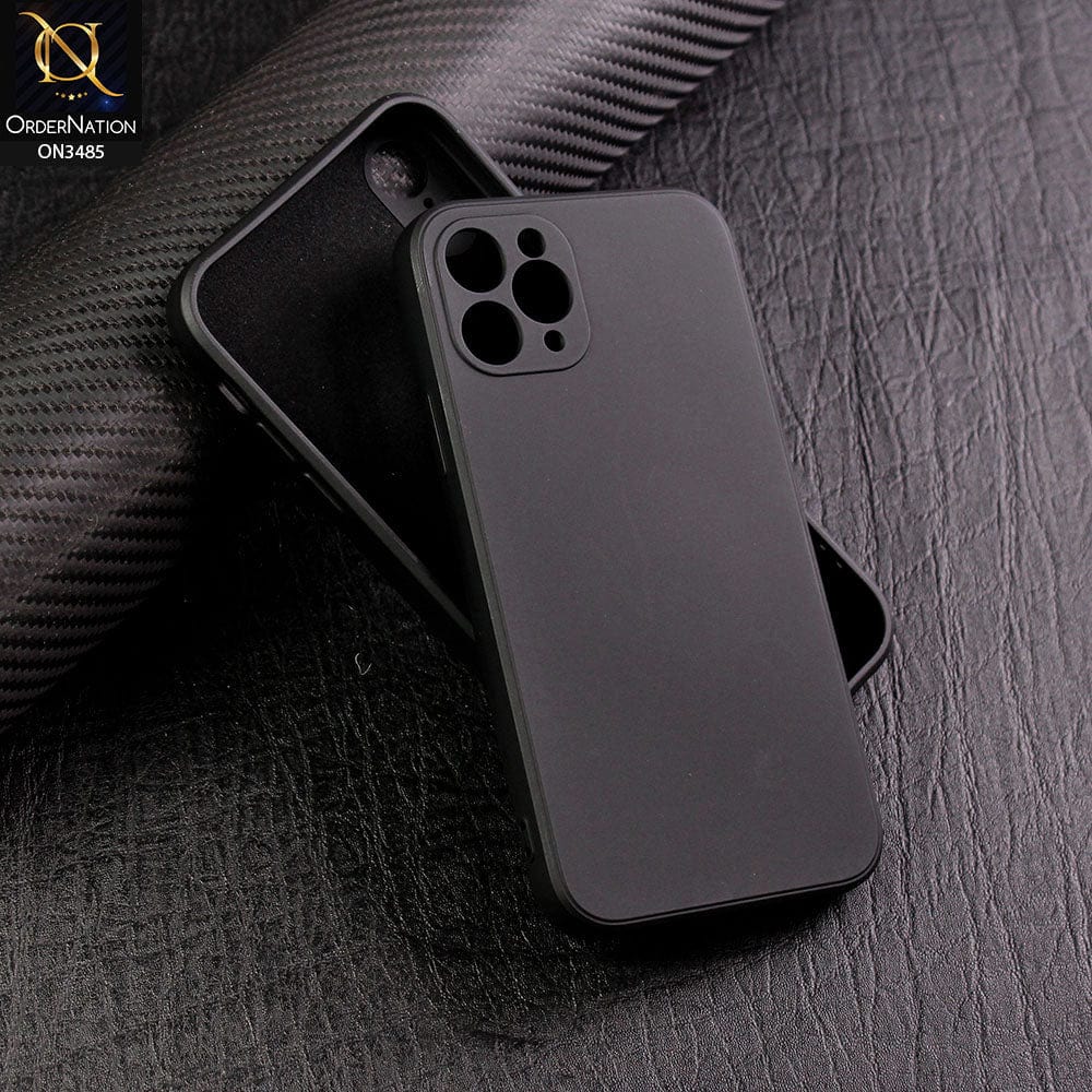 iPhone 11 Pro Cover - Black - ONation Silica Gel Series - HQ Liquid Silicone Elegant Colors Camera Protection Soft Case