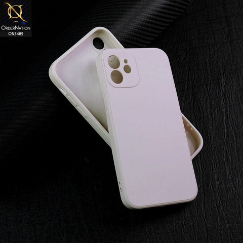 iPhone 12 Cover - Off-White (Not Pure White) - ONation Bold Series - HQ Liquid Silicone Elegant Colors Camera Protection Soft Case ( Fast Delivery )