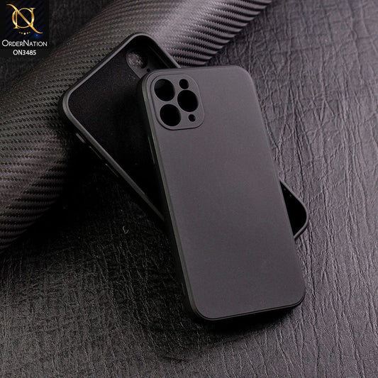 iPhone 12 Pro Cover - Black - ONation Silica Gel Series - HQ Liquid Silicone Elegant Colors Camera Protection Soft Case