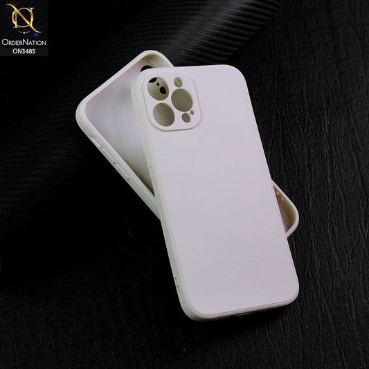iPhone 12 Pro Max Cover - Off-White (Not Pure White) - ONation Silica Gel Series - HQ Liquid Silicone Elegant Colors Camera Protection Soft Case