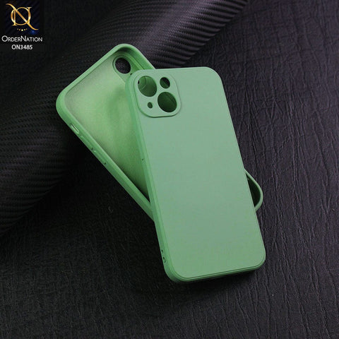 iPhone 13 Cover - Light Green - ONation Bold Series - HQ Liquid Silicone Elegant Colors Camera Protection Soft Case ( Fast Delivery )