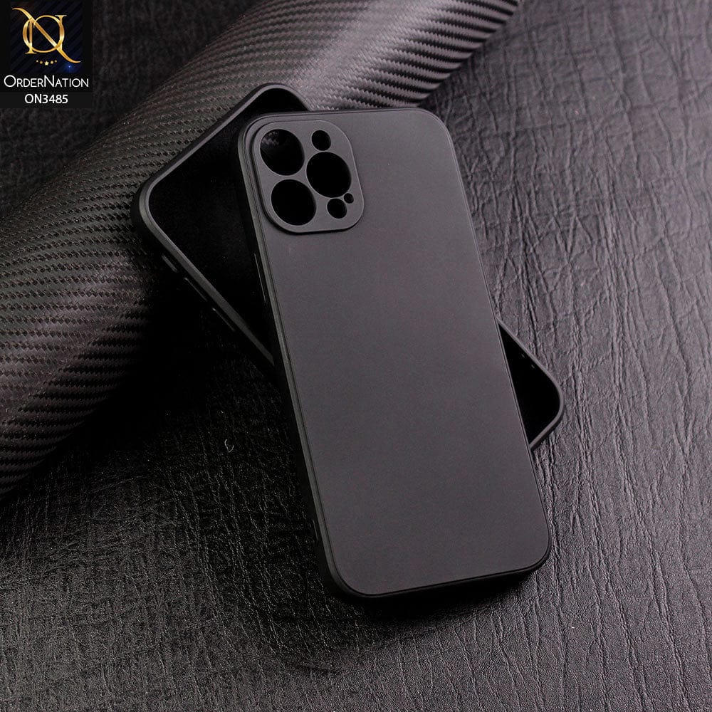 iPhone 13 Pro Cover - Black - ONation Silica Gel Series - HQ Liquid Silicone Elegant Colors Camera Protection Soft Case