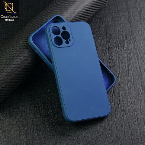 iPhone 13 Pro Cover - Blue - ONation Silica Gel Series - HQ Liquid Silicone Elegant Colors Camera Protection Soft Case