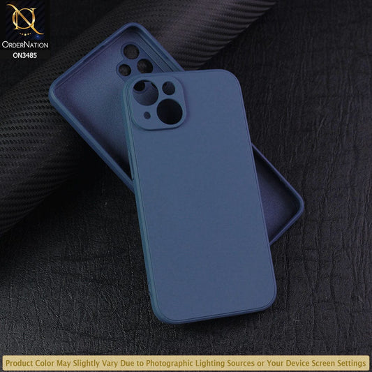 iPhone 14 Cover - Blue - ONation Silica Gel Series - HQ Liquid Silicone Elegant Colors Camera Protection Soft Case