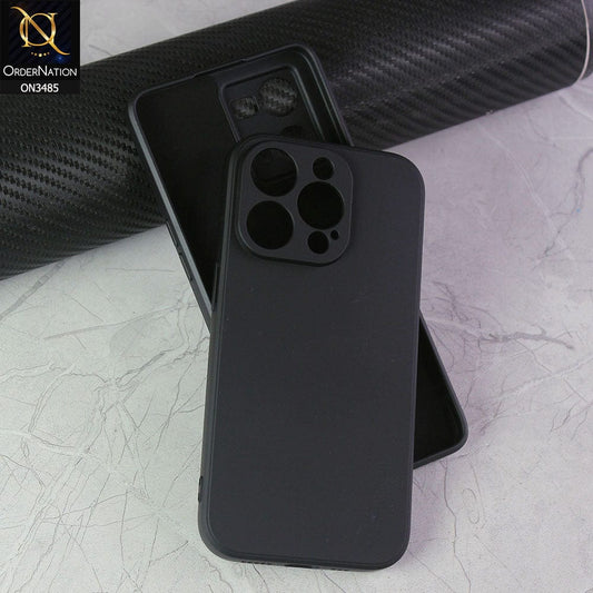 iPhone 14 Pro Cover - Black - ONation Silica Gel Series - HQ Liquid Silicone Elegant Colors Camera Protection Soft Case