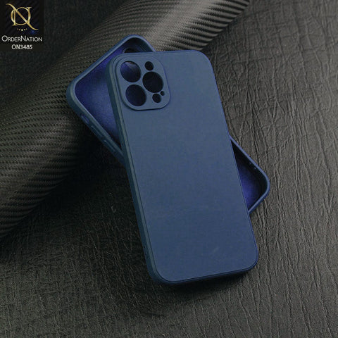 iPhone 14 Pro Cover - Blue - ONation Silica Gel Series - HQ Liquid Silicone Elegant Colors Camera Protection Soft Case