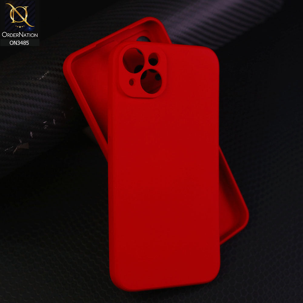iPhone 14 Plus Cover - Dark Red - ONation Silica Gel Series - HQ Liquid Silicone Elegant Colors Camera Protection Soft Case