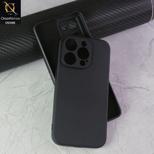 iPhone 14 Pro Max Cover - Black - ONation Silica Gel Series - HQ Liquid Silicone Elegant Colors Camera Protection Soft Case