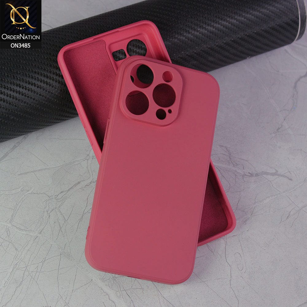 iPhone 14 Pro Max Cover - Red - ONation Silica Gel Series - HQ Liquid Silicone Elegant Colors Camera Protection Soft Case