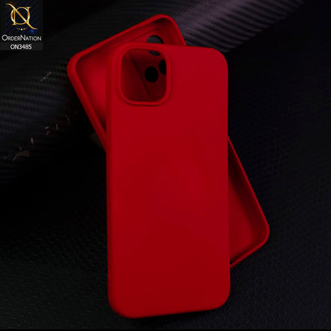 iPhone 15 Plus Cover - Dark Red - ONation Silica Gel Series - HQ Liquid Silicone Elegant Colors Camera Protection Soft Case