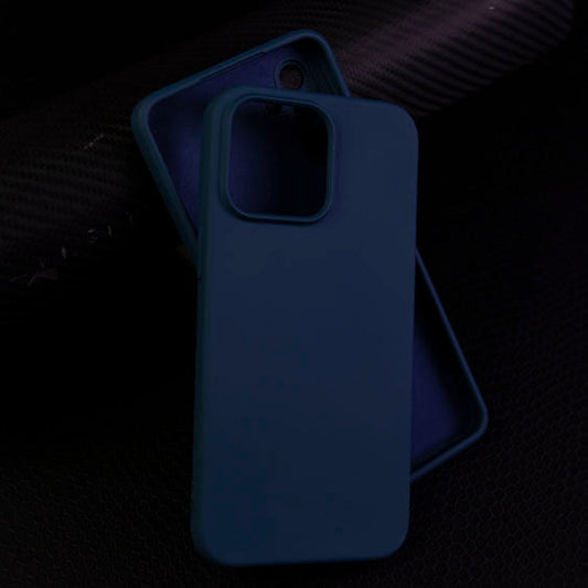iPhone 15 Pro Max Cover - Blue - ONation Silica Gel Series - HQ Liquid Silicone Elegant Colors Camera Protection Soft Case