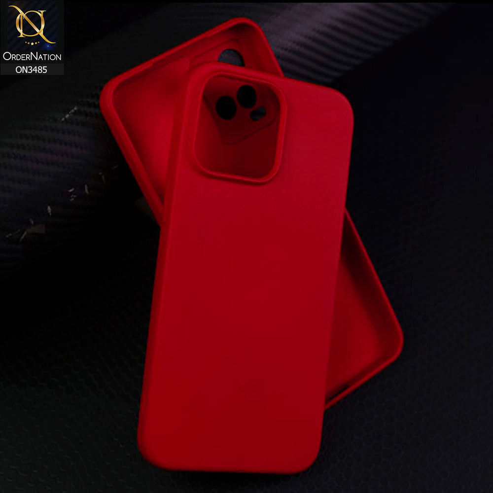 iPhone 15 Pro Max Cover - Dark Red - ONation Silica Gel Series - HQ Liquid Silicone Elegant Colors Camera Protection Soft Case
