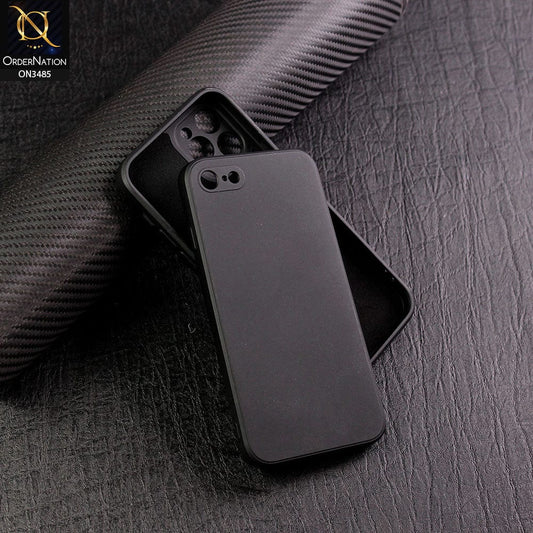 iPhone SE 2022 Cover - Black - ONation Silica Gel Series - HQ Liquid Silicone Elegant Colors Camera Protection Soft Case
