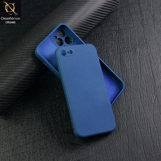 iPhone SE 2022 Cover - Blue - ONation Silica Gel Series - HQ Liquid Silicone Elegant Colors Camera Protection Soft Case