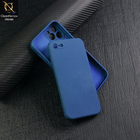 iPhone SE 2022 Cover - Blue - ONation Silica Gel Series - HQ Liquid Silicone Elegant Colors Camera Protection Soft Case