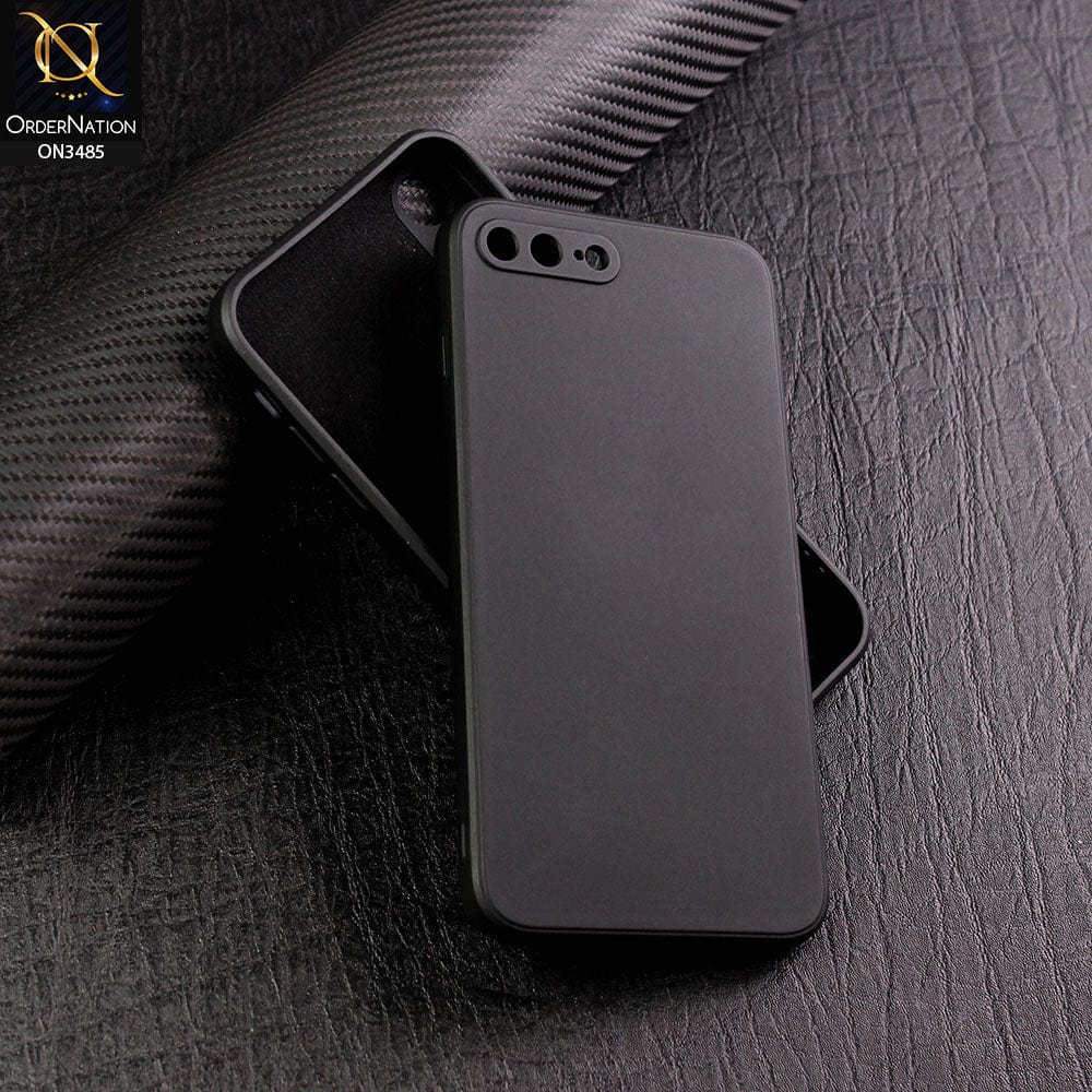 iPhone 8 Plus / 7 Plus Cover - Black - ONation Silica Gel Series - HQ Liquid Silicone Elegant Colors Camera Protection Soft Case